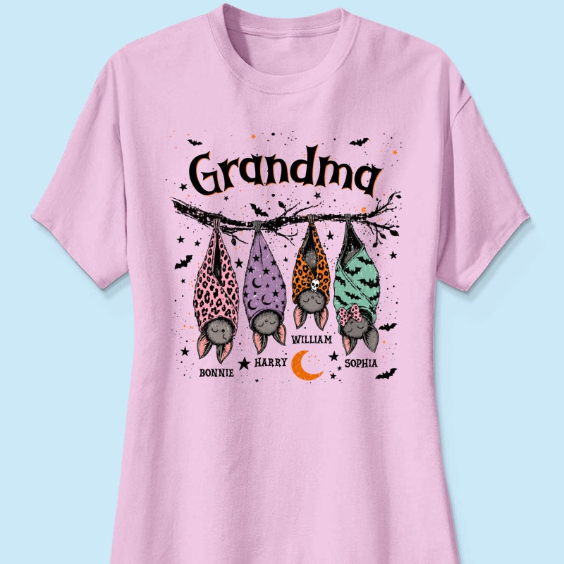 Grandma’s Little Bat Crew – Personalized Shirt – Cute Halloween Gift For Grandma