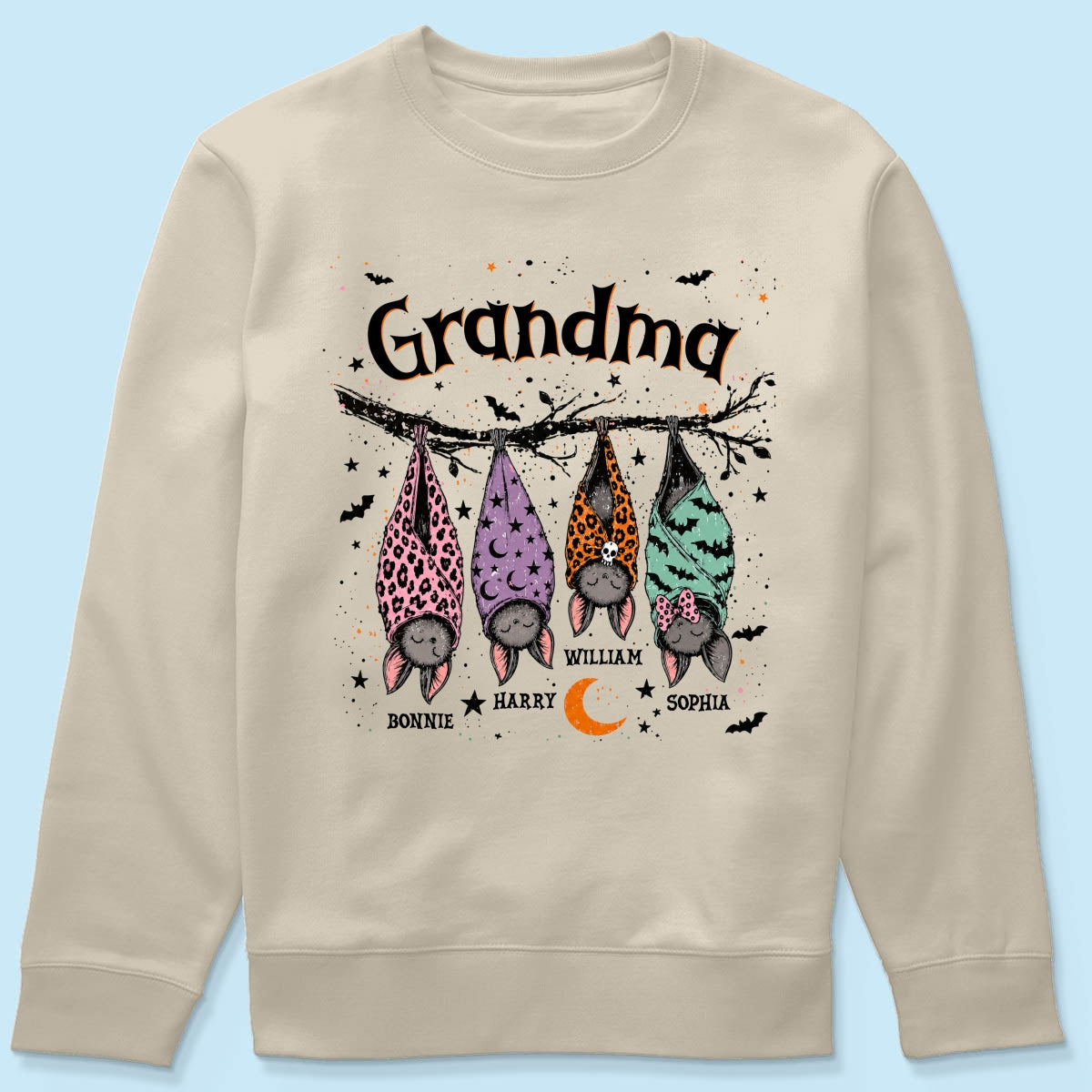 Grandma’s Little Bat Crew – Personalized Shirt – Cute Halloween Gift For Grandma