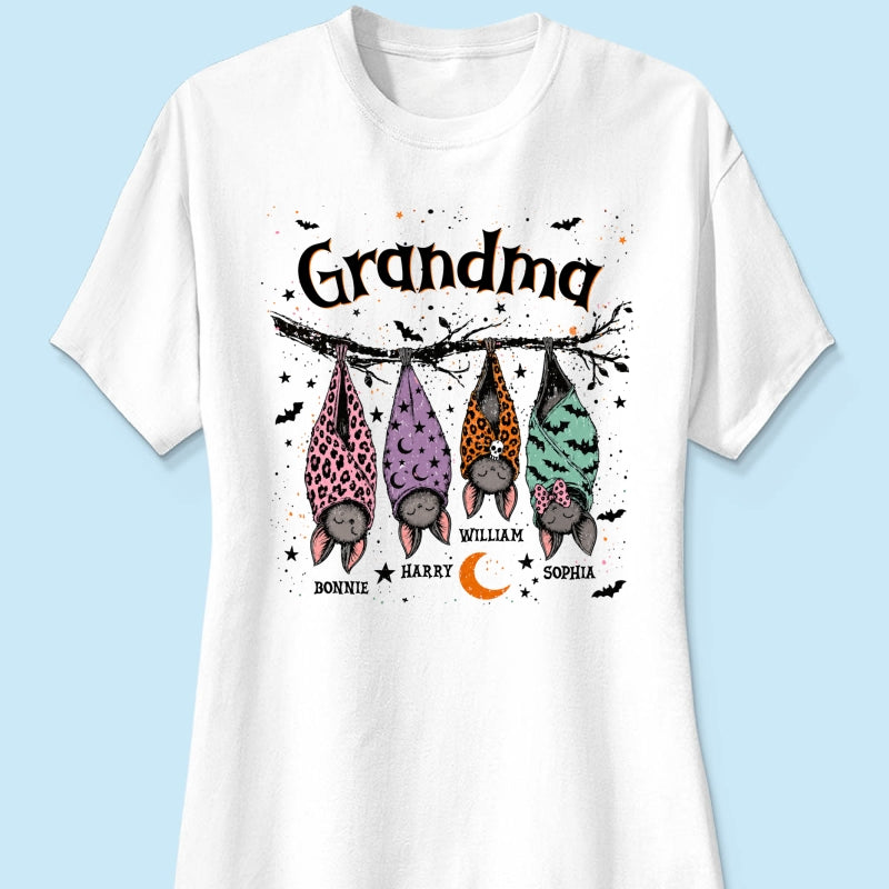 Grandma’s Little Bat Crew – Personalized Shirt – Cute Halloween Gift For Grandma