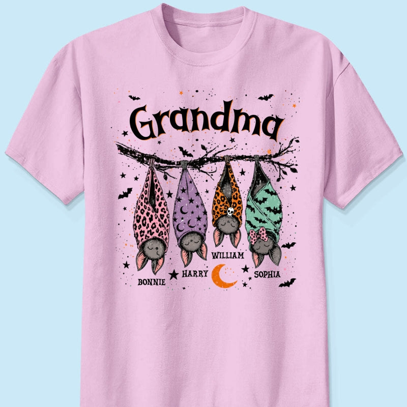 Grandma’s Little Bat Crew – Personalized Shirt – Cute Halloween Gift For Grandma
