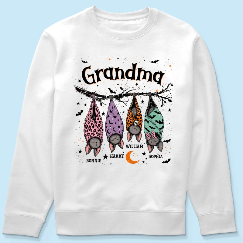 Grandma’s Little Bat Crew – Personalized Shirt – Cute Halloween Gift For Grandma