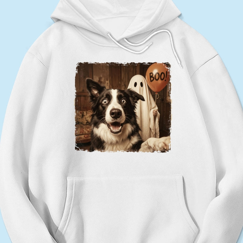 Custom Dog Cat Photo Halloween - Personalized Shirt - Trendy Vintage Spooky Tee for Pet Moms