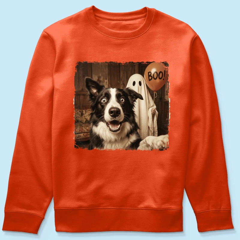 Custom Dog Cat Photo Halloween - Personalized Shirt - Trendy Vintage Spooky Tee for Pet Moms