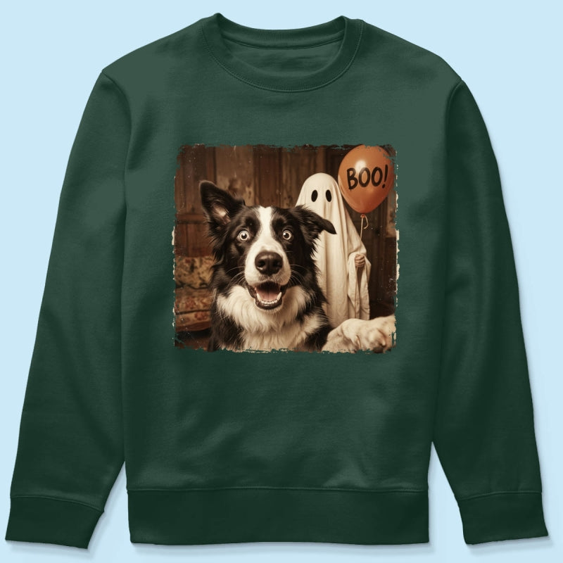 Custom Dog Cat Photo Halloween - Personalized Shirt - Trendy Vintage Spooky Tee for Pet Moms