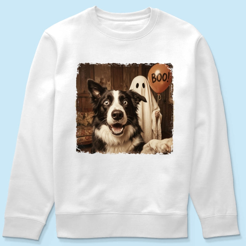 Custom Dog Cat Photo Halloween - Personalized Shirt - Trendy Vintage Spooky Tee for Pet Moms