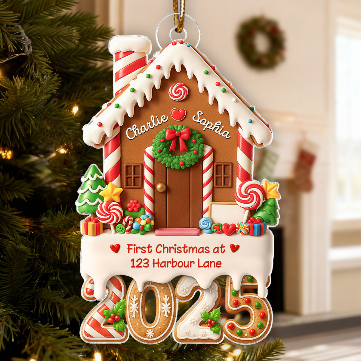 New Home 2025 - Personalized Acrylic Ornament - First Home Keepsake