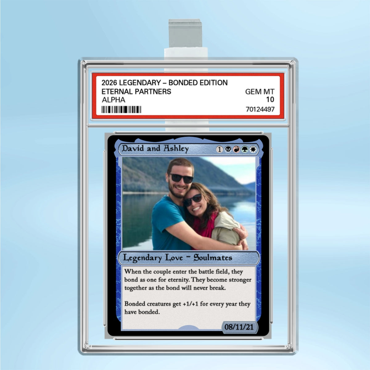 Custom Photo Fantasy Trading Card Style - Personalized Acrylic Car Visor - Valentine's Day, Anniversary Gift For Him, For Her