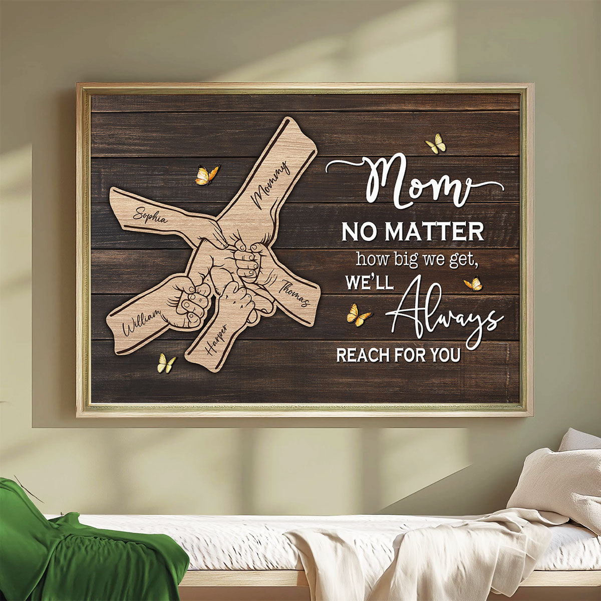 We Will Always Reach For You Mom - Personalized Poster - Heartfelt Mother's Day Gift for Mom