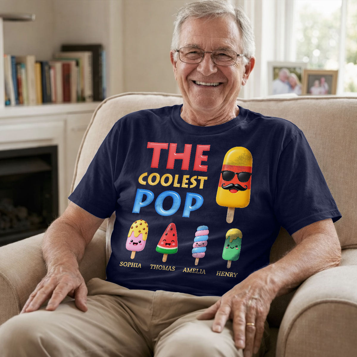 The Coolest Dad Grandpa Funny - Personalized Shirt - Heartfelt Gift For Dad, Grandpa, Husband