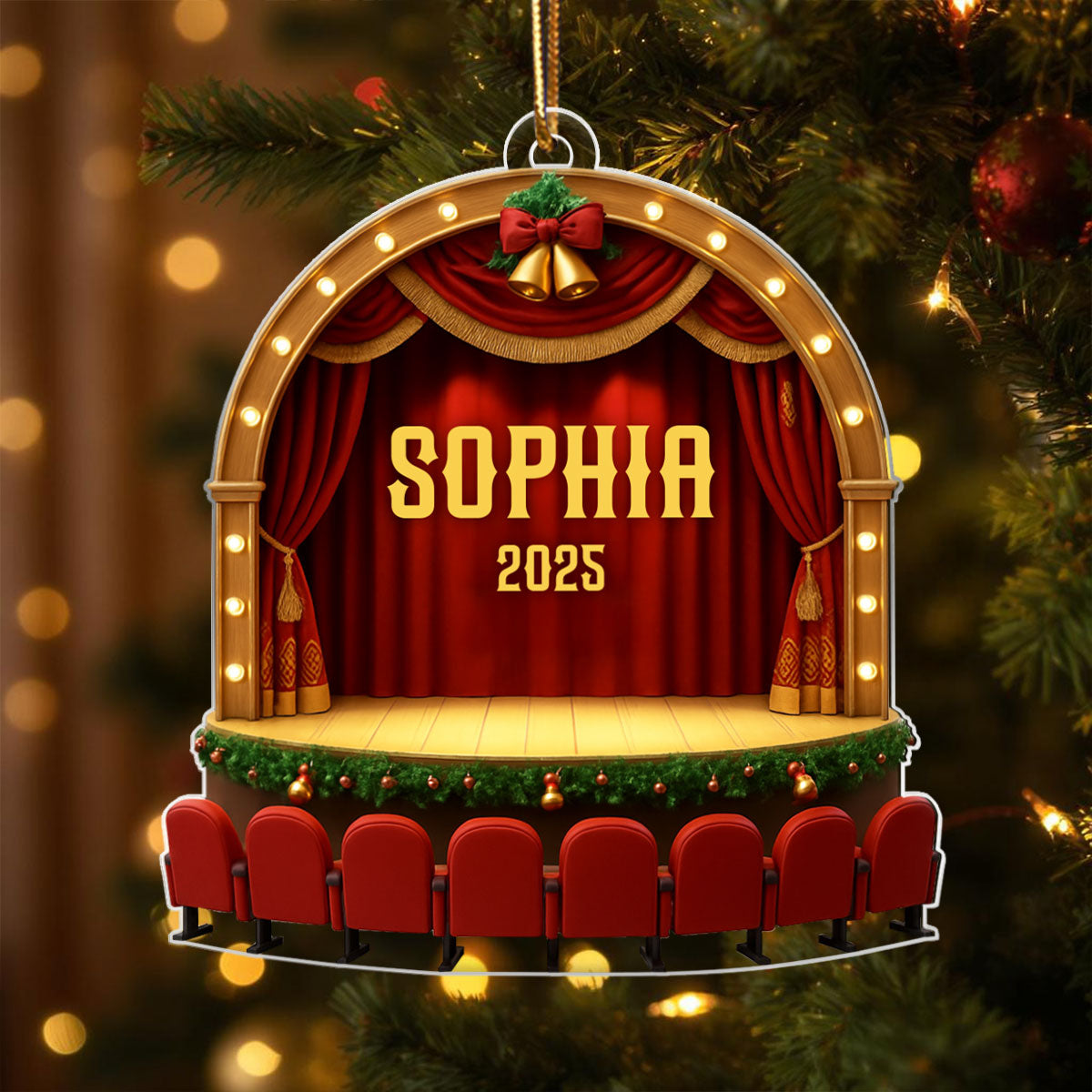 Theater Performance - Personalized Acrylic Ornament - Drama Student Christmas Gift