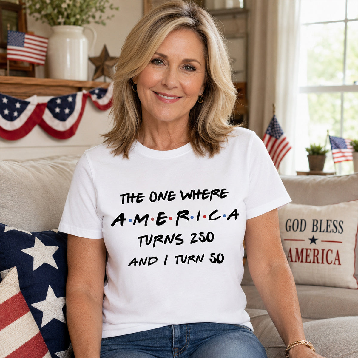 The One Where America Turns 250 - Personalized Shirt - Birthday Gift for Him, for Her, 250th Anniversary