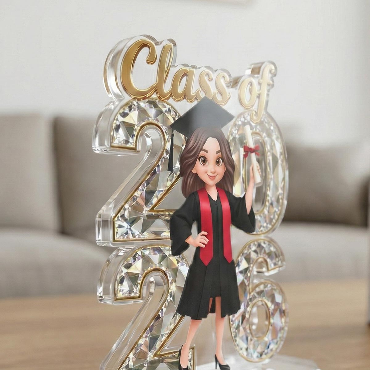 Senior Class Of 2026 2027 Graduate Keepsake 2D Flat - Personalized Acrylic Block Plaque - Graduation Gift For Daughter, Son