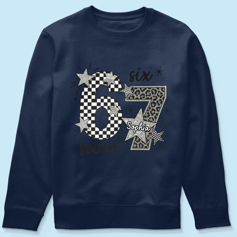 Viral Six Seven 67 Gen Z Funny Teen Slang - Personalized Shirt - Christmas Gift for Daughter, Son, Grandkids