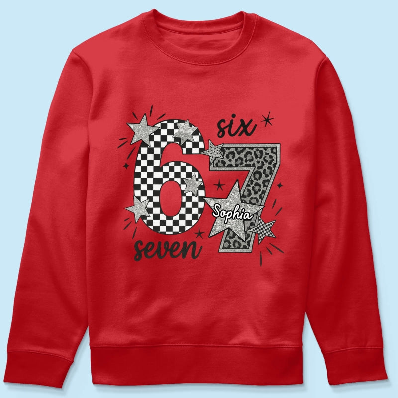 Viral Six Seven 67 Gen Z Funny Teen Slang - Personalized Shirt - Christmas Gift for Daughter, Son, Grandkids
