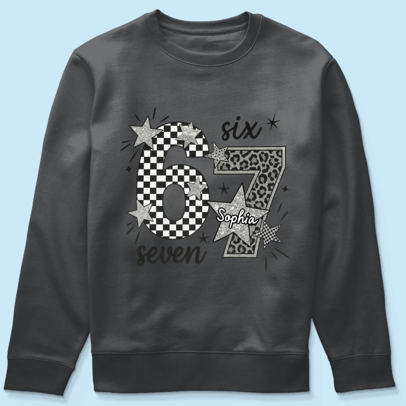 Viral Six Seven 67 Gen Z Funny Teen Slang - Personalized Shirt - Christmas Gift for Daughter, Son, Grandkids