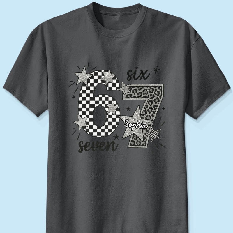 Viral Six Seven 67 Gen Z Funny Teen Slang - Personalized Shirt - Christmas Gift for Daughter, Son, Grandkids
