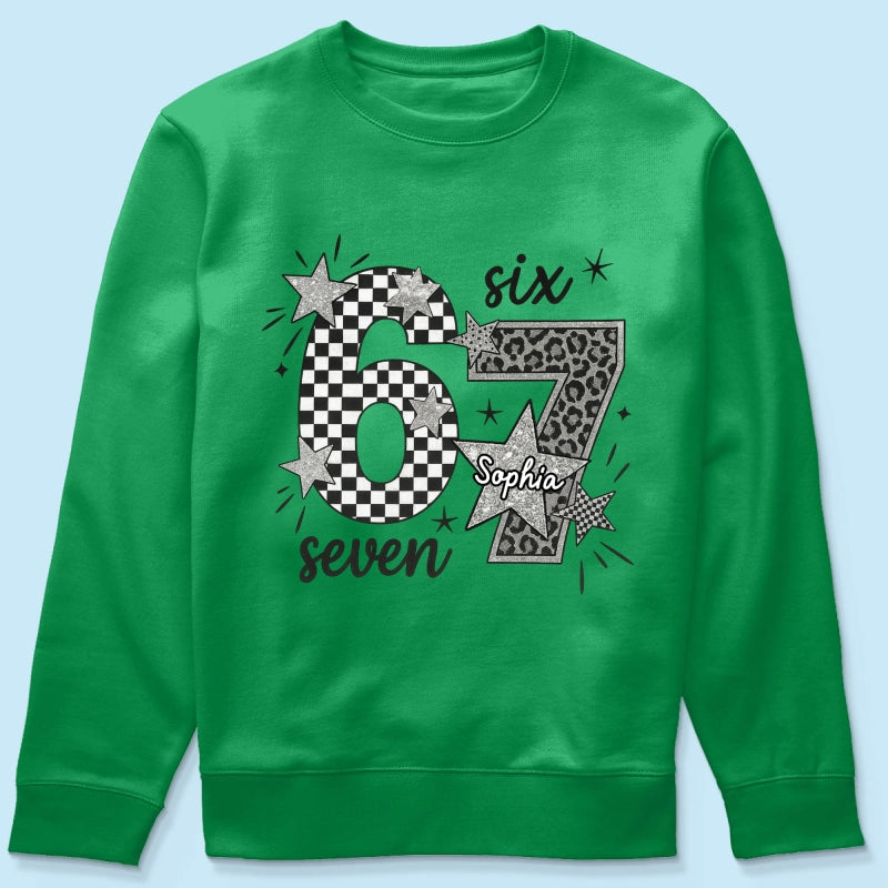 Viral Six Seven 67 Gen Z Funny Teen Slang - Personalized Shirt - Christmas Gift for Daughter, Son, Grandkids