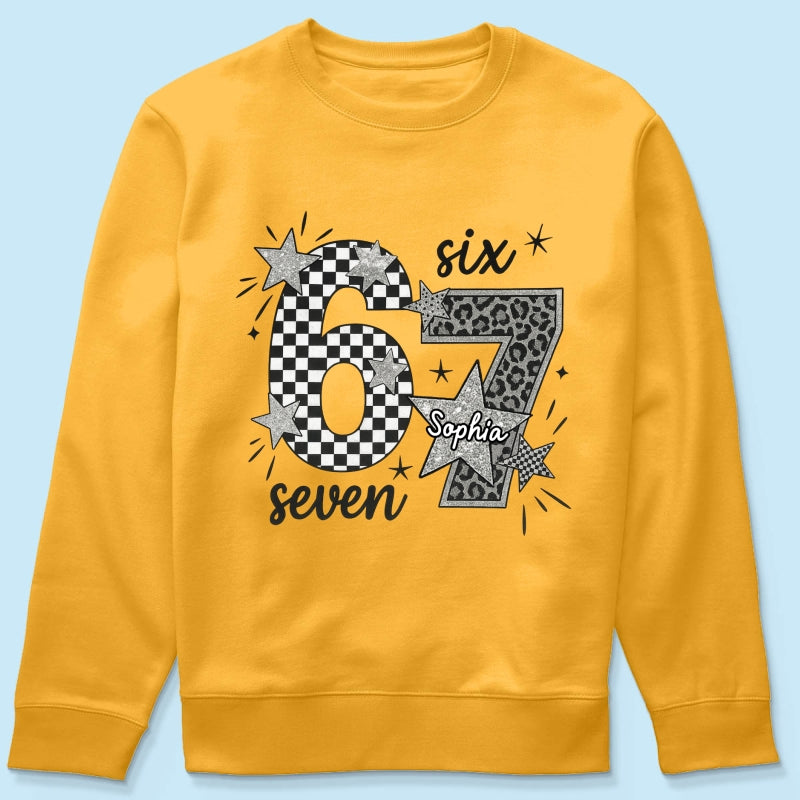 Viral Six Seven 67 Gen Z Funny Teen Slang - Personalized Shirt - Christmas Gift for Daughter, Son, Grandkids