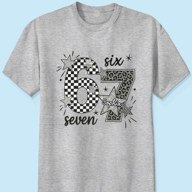Viral Six Seven 67 Gen Z Funny Teen Slang - Personalized Shirt - Christmas Gift for Daughter, Son, Grandkids