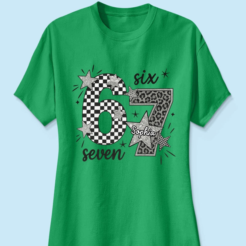 Viral Six Seven 67 Gen Z Funny Teen Slang - Personalized Shirt - Christmas Gift for Daughter, Son, Grandkids