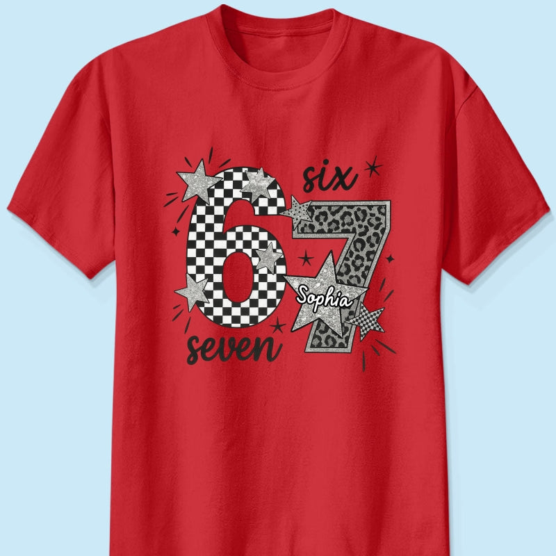 Viral Six Seven 67 Gen Z Funny Teen Slang - Personalized Shirt - Christmas Gift for Daughter, Son, Grandkids