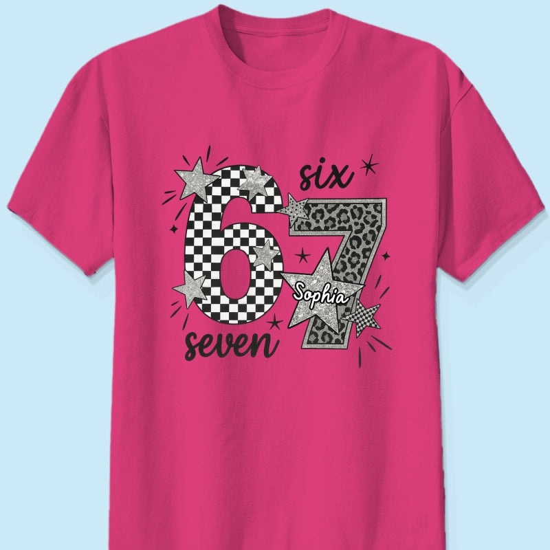 Viral Six Seven 67 Gen Z Funny Teen Slang - Personalized Shirt - Christmas Gift for Daughter, Son, Grandkids