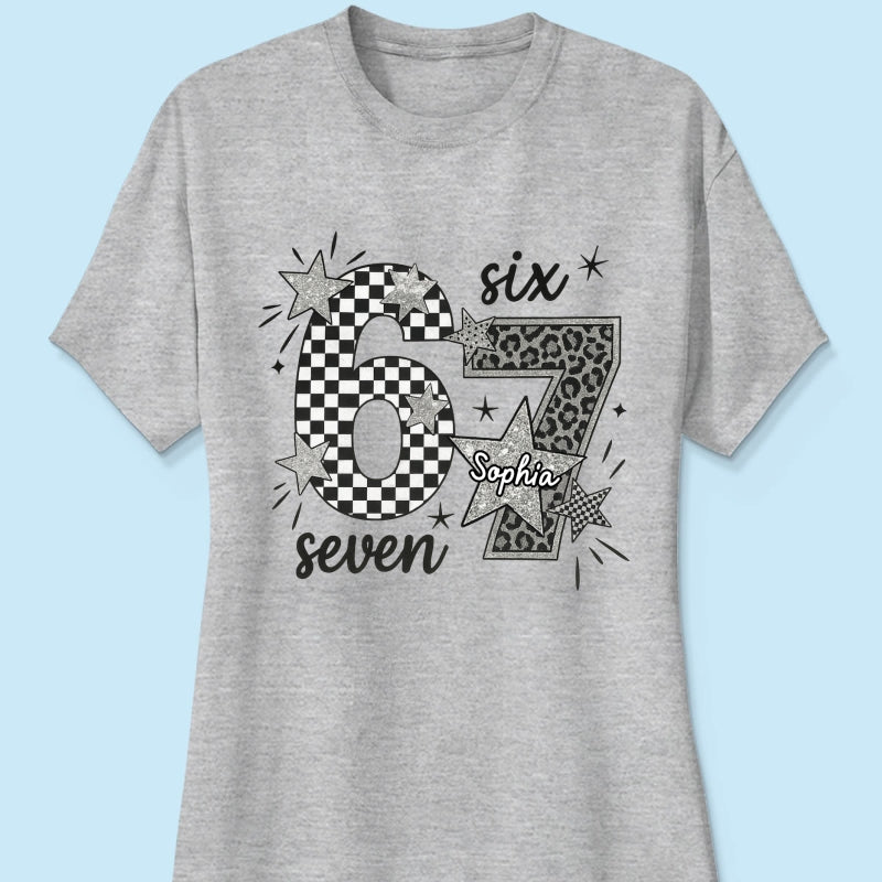 Viral Six Seven 67 Gen Z Funny Teen Slang - Personalized Shirt - Christmas Gift for Daughter, Son, Grandkids