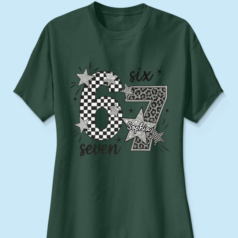 Viral Six Seven 67 Gen Z Funny Teen Slang - Personalized Shirt - Christmas Gift for Daughter, Son, Grandkids
