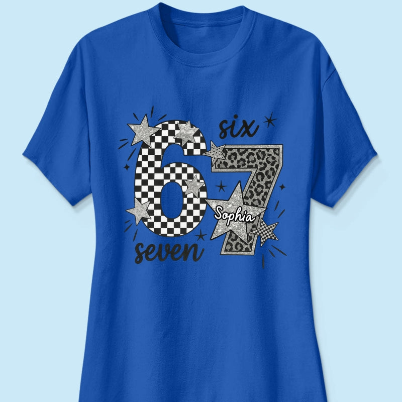 Viral Six Seven 67 Gen Z Funny Teen Slang - Personalized Shirt - Christmas Gift for Daughter, Son, Grandkids