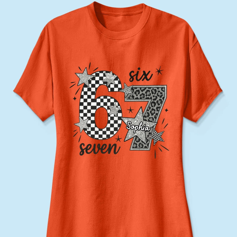 Viral Six Seven 67 Gen Z Funny Teen Slang - Personalized Shirt - Christmas Gift for Daughter, Son, Grandkids