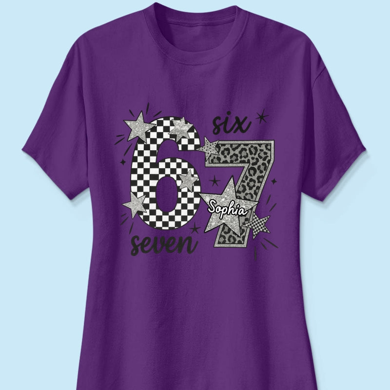 Viral Six Seven 67 Gen Z Funny Teen Slang - Personalized Shirt - Christmas Gift for Daughter, Son, Grandkids