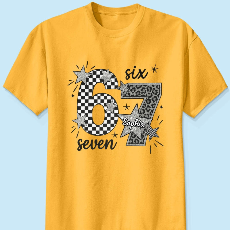 Viral Six Seven 67 Gen Z Funny Teen Slang - Personalized Shirt - Christmas Gift for Daughter, Son, Grandkids
