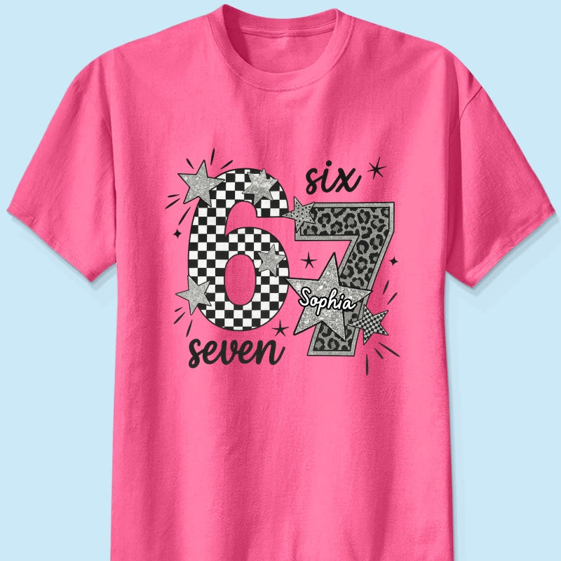 Viral Six Seven 67 Gen Z Funny Teen Slang - Personalized Shirt - Christmas Gift for Daughter, Son, Grandkids