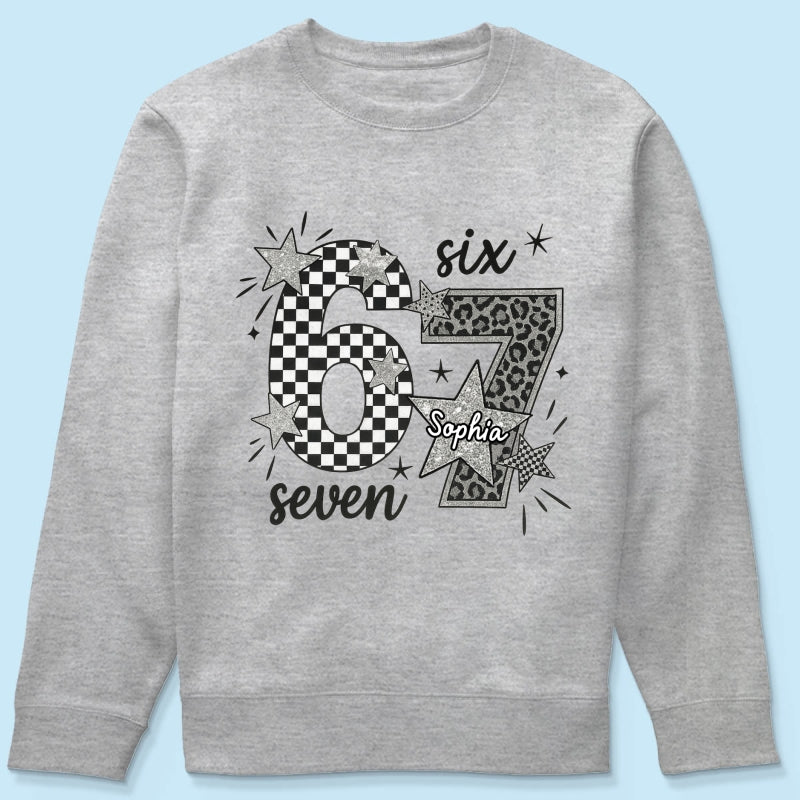 Viral Six Seven 67 Gen Z Funny Teen Slang - Personalized Shirt - Christmas Gift for Daughter, Son, Grandkids