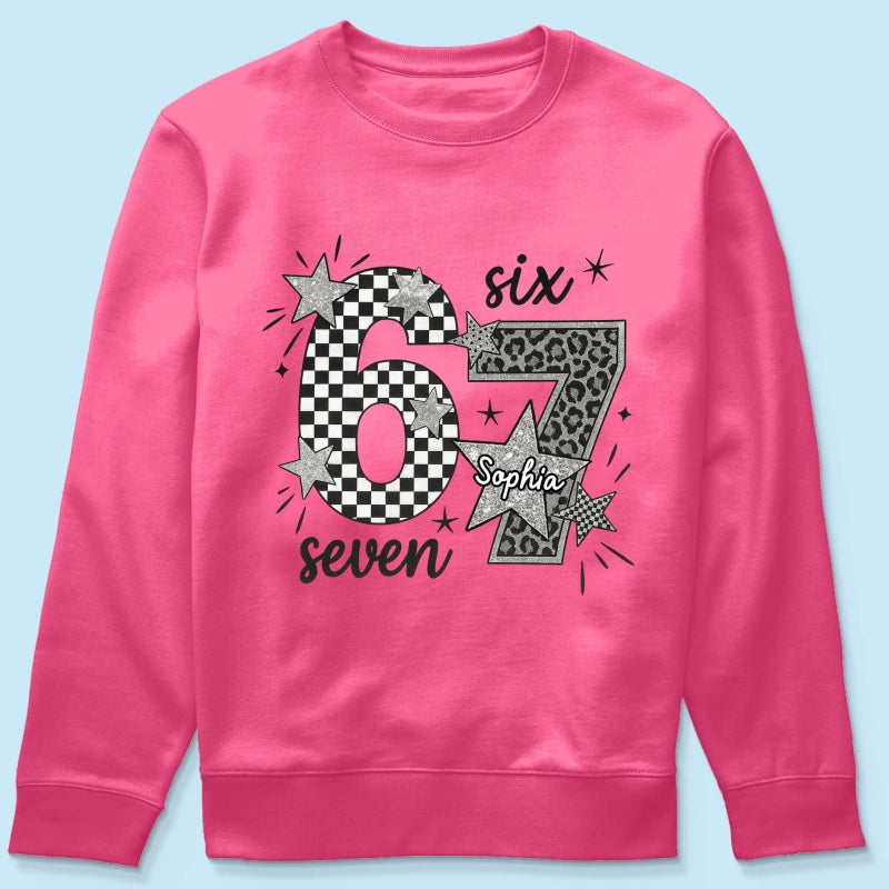 Viral Six Seven 67 Gen Z Funny Teen Slang - Personalized Shirt - Christmas Gift for Daughter, Son, Grandkids