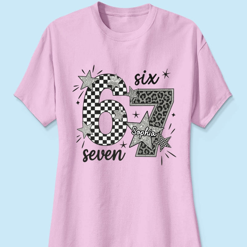 Viral Six Seven 67 Gen Z Funny Teen Slang - Personalized Shirt - Christmas Gift for Daughter, Son, Grandkids