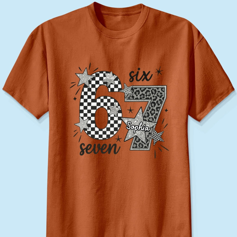 Viral Six Seven 67 Gen Z Funny Teen Slang - Personalized Shirt - Christmas Gift for Daughter, Son, Grandkids