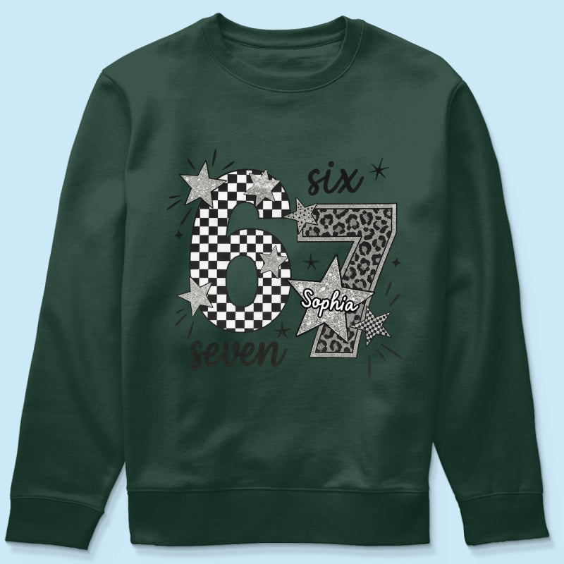 Viral Six Seven 67 Gen Z Funny Teen Slang - Personalized Shirt - Christmas Gift for Daughter, Son, Grandkids
