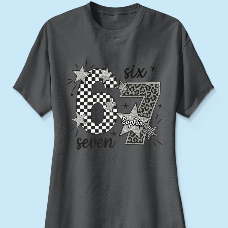 Viral Six Seven 67 Gen Z Funny Teen Slang - Personalized Shirt - Christmas Gift for Daughter, Son, Grandkids