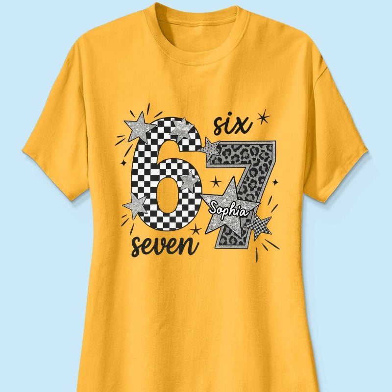 Viral Six Seven 67 Gen Z Funny Teen Slang - Personalized Shirt - Christmas Gift for Daughter, Son, Grandkids