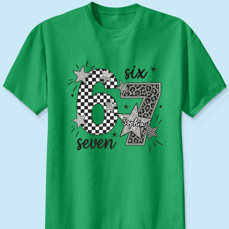Viral Six Seven 67 Gen Z Funny Teen Slang - Personalized Shirt - Christmas Gift for Daughter, Son, Grandkids
