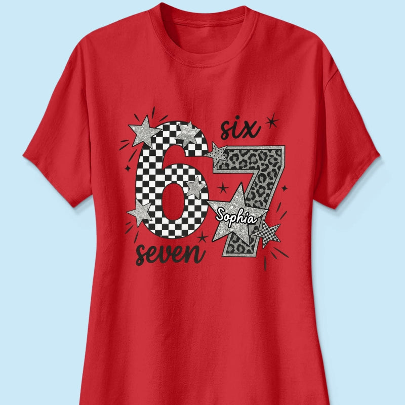Viral Six Seven 67 Gen Z Funny Teen Slang - Personalized Shirt - Christmas Gift for Daughter, Son, Grandkids