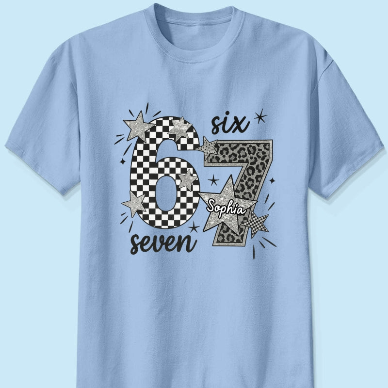 Viral Six Seven 67 Gen Z Funny Teen Slang - Personalized Shirt - Christmas Gift for Daughter, Son, Grandkids