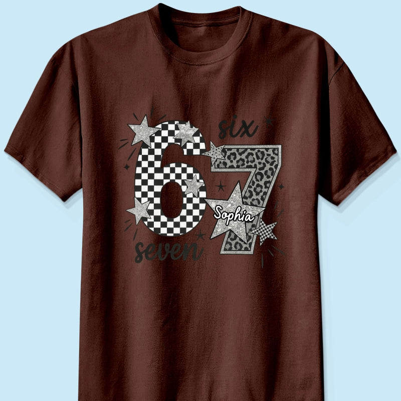 Viral Six Seven 67 Gen Z Funny Teen Slang - Personalized Shirt - Christmas Gift for Daughter, Son, Grandkids