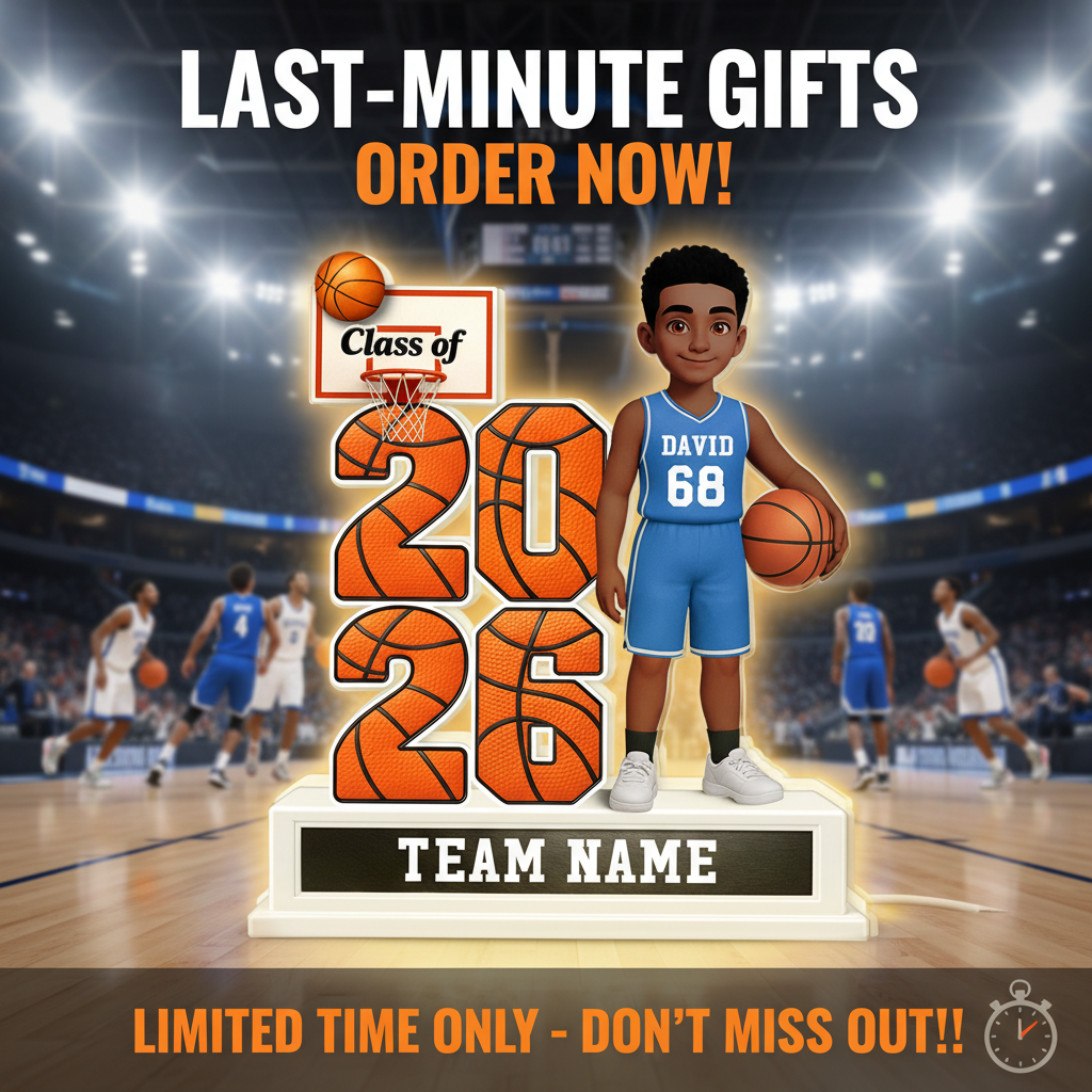 Basketball Senior Class Of 2026 2027 - Personalized Light Box - Graduation Gift For Son, Daughter