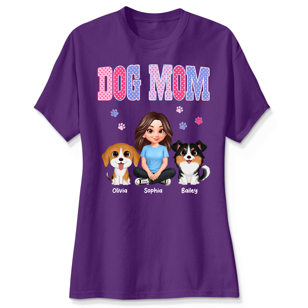 Trending Polka Dot Pattern Spring Summer Vibe Dog Mom - Personalized Shirt - Mother's Day Gift For Dog Mom