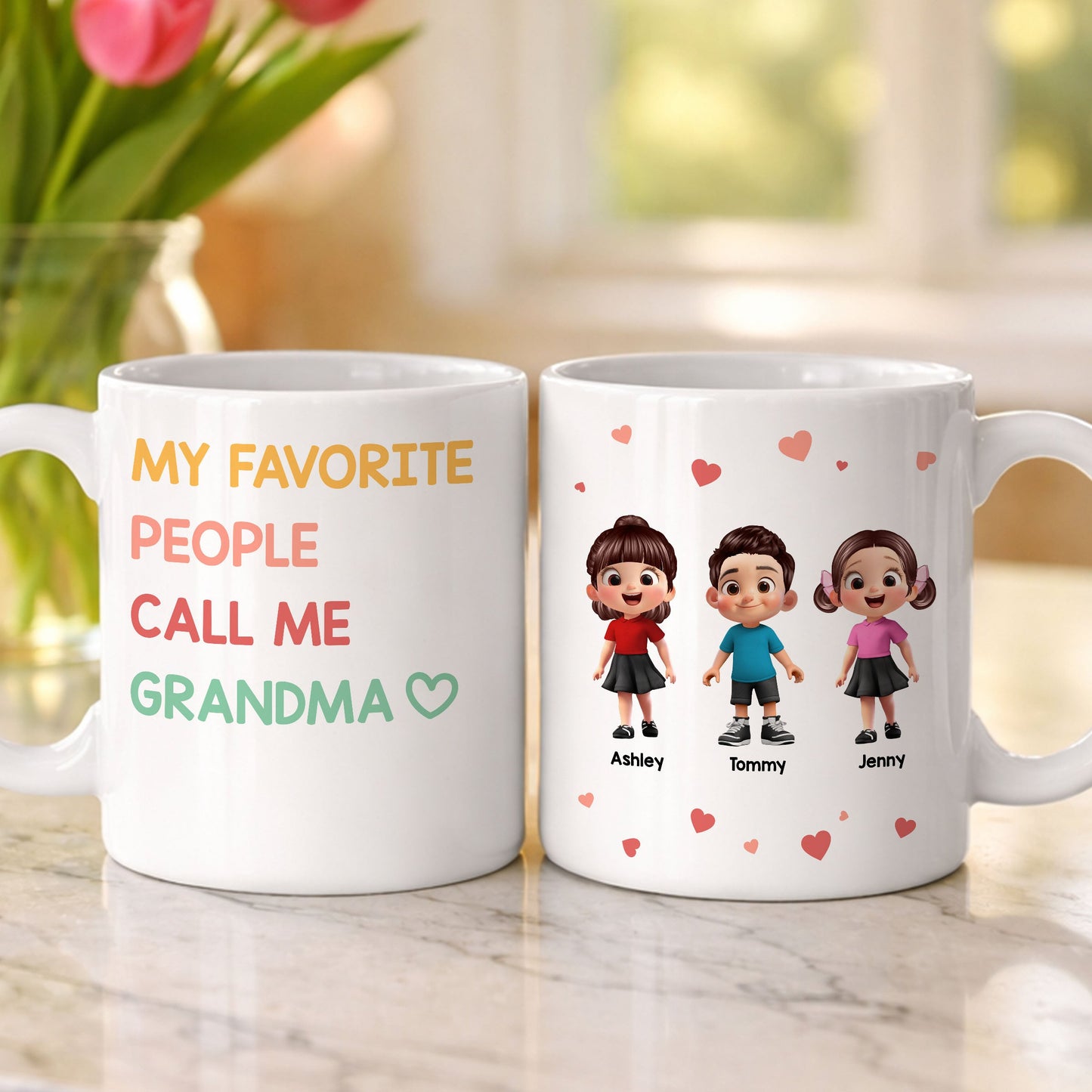 My Favorite People Call Me Grandma - Personalized Mug - Sentimental Gift for Grandma
