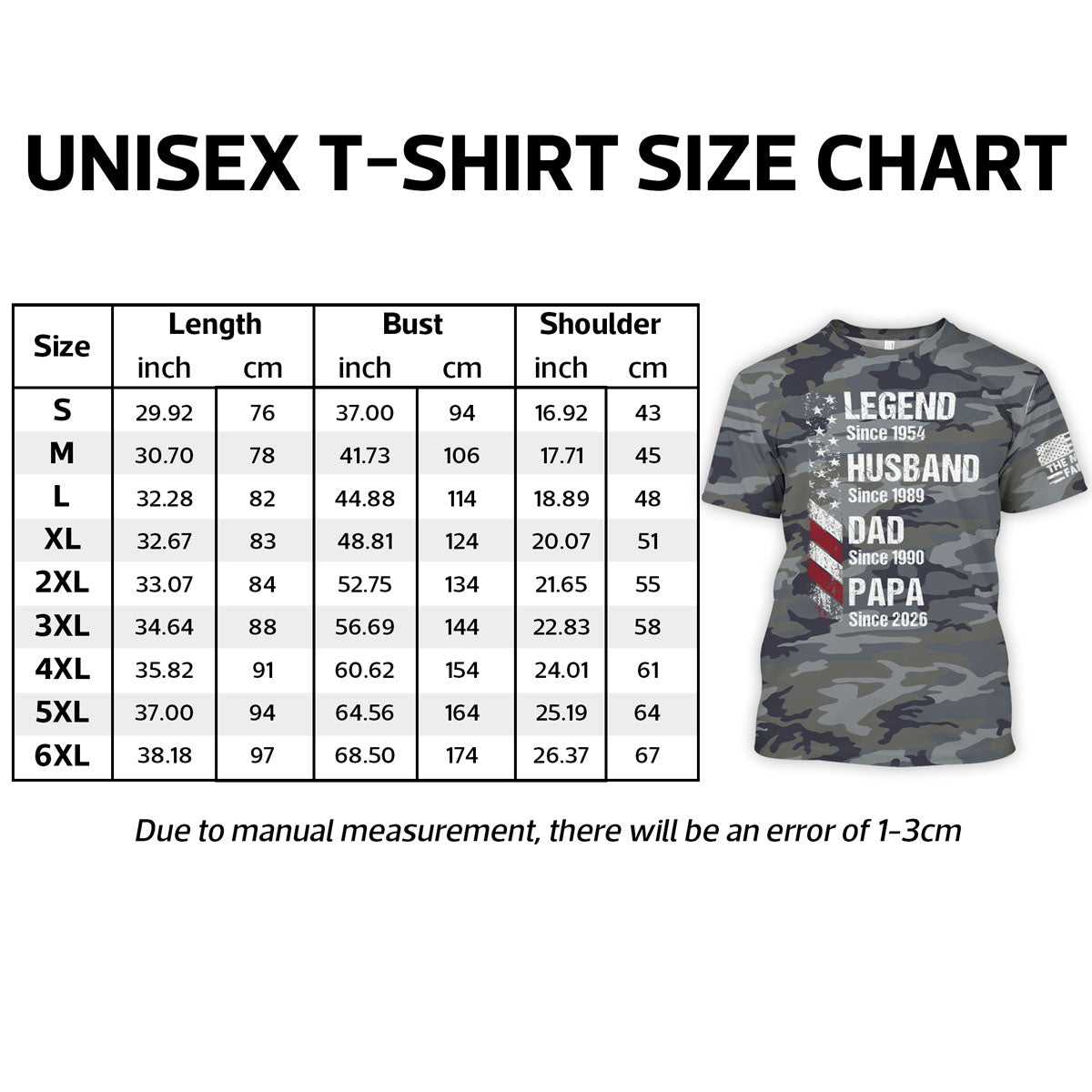 Legend Husband Dad Grandpa Camo Pattern - Personalized Shirt - Father's Day Gift For Husband, Dad, Grandpa
