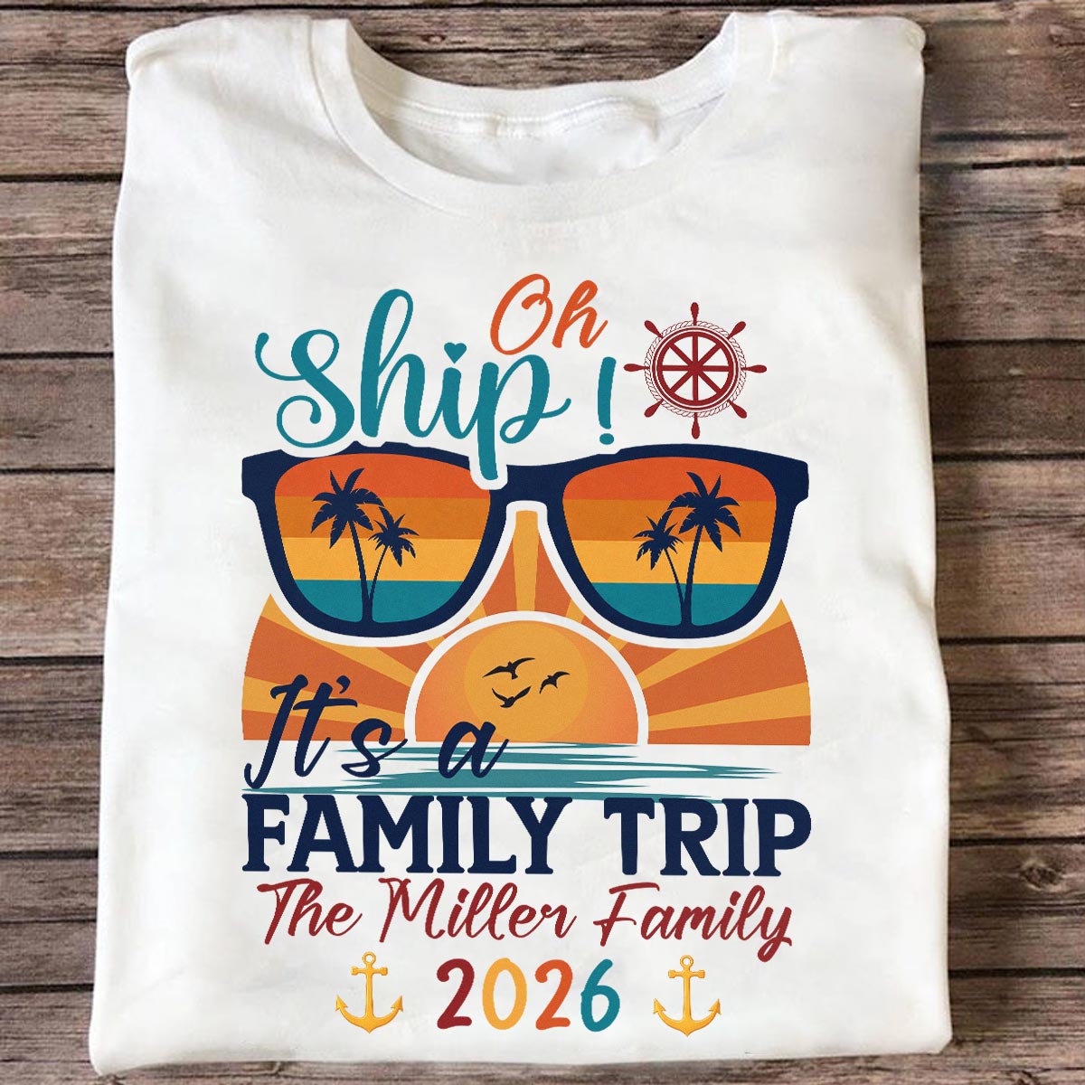 Oh Ship It's A Family Trip - Personalized Shirt - Family Cruise Ship Family Trip Matching