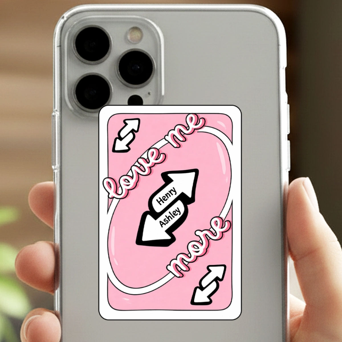 Love Me More Romance Lovers - Personalized Acrylic Magnetic Phone Grip - Anniversary, Valentine's Day Gift, Gift For Him, Gift For Her